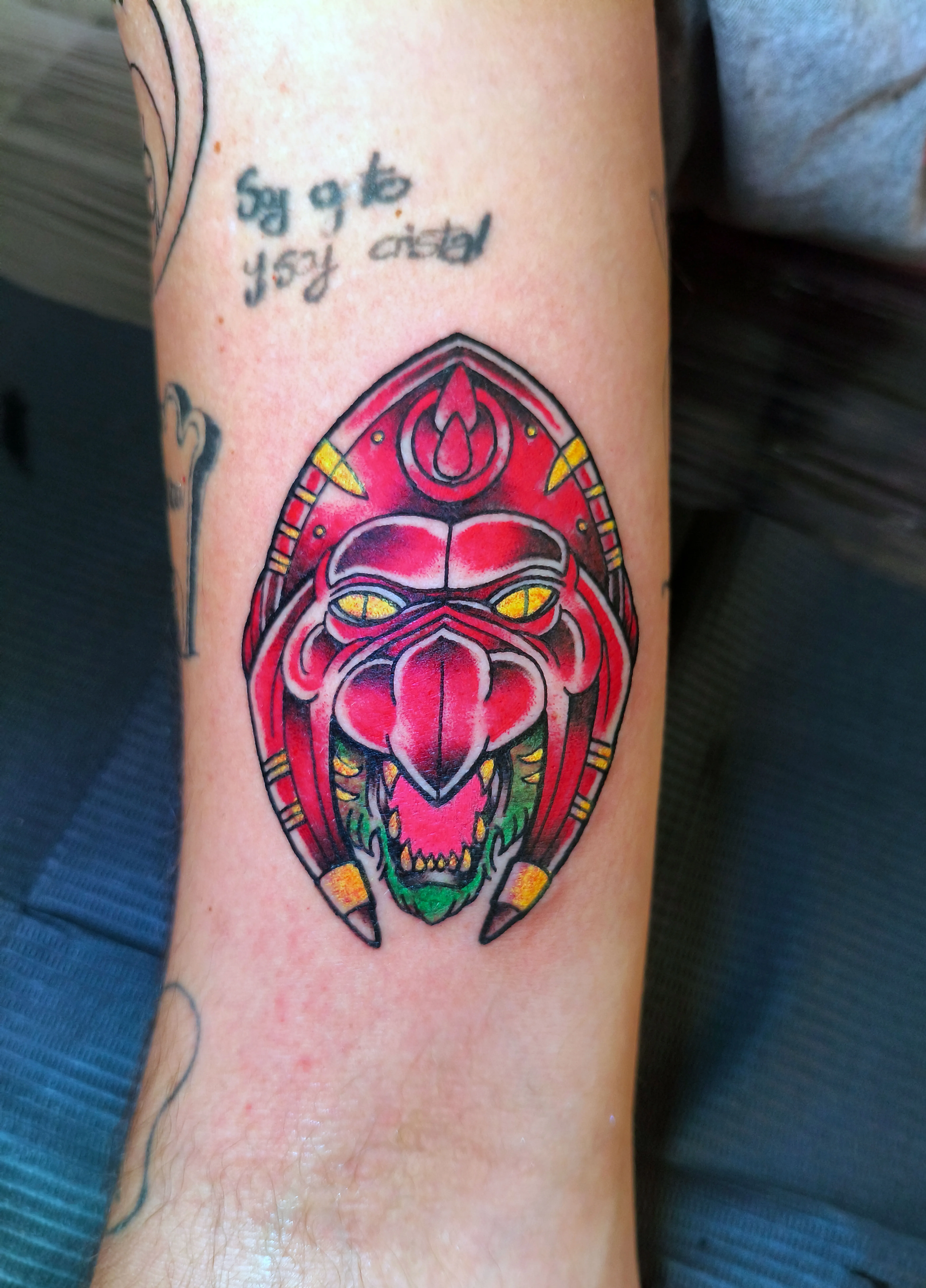 Tatuaje pop de Battlecat de He-Man a color